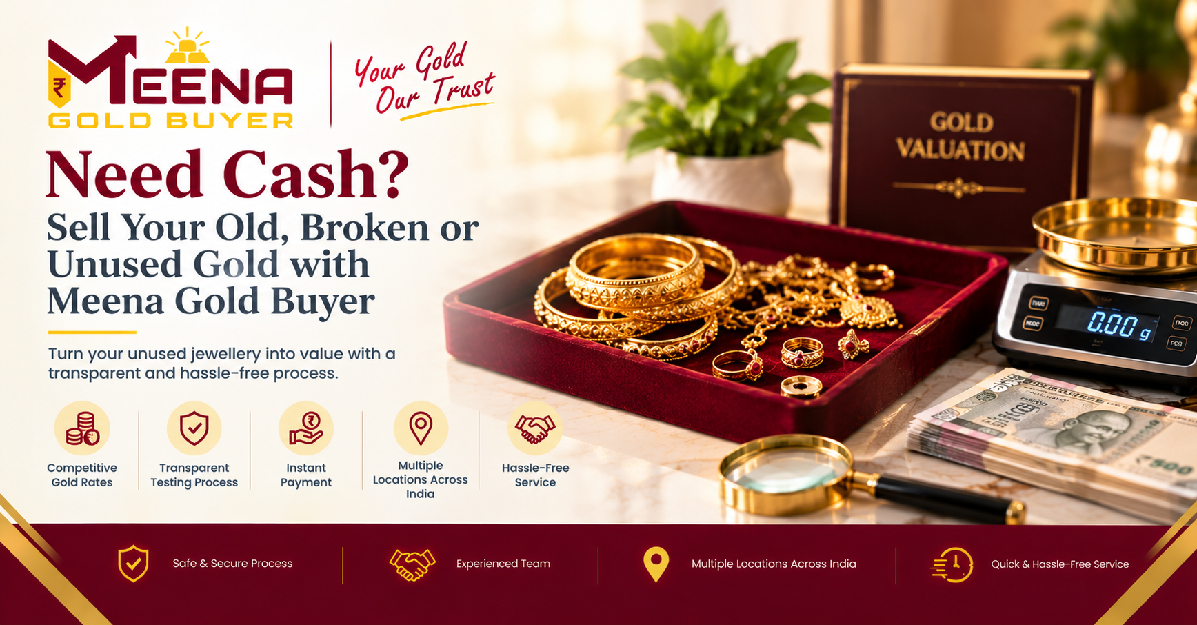 Need Cash? Sell Your Old, Broken or Unused Gold with Meena Gold Buyer